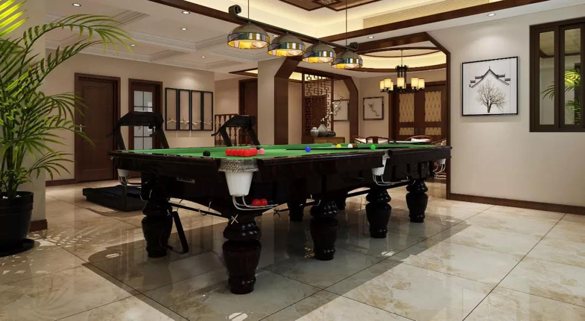 地下室臺(tái)球區(qū)效果圖