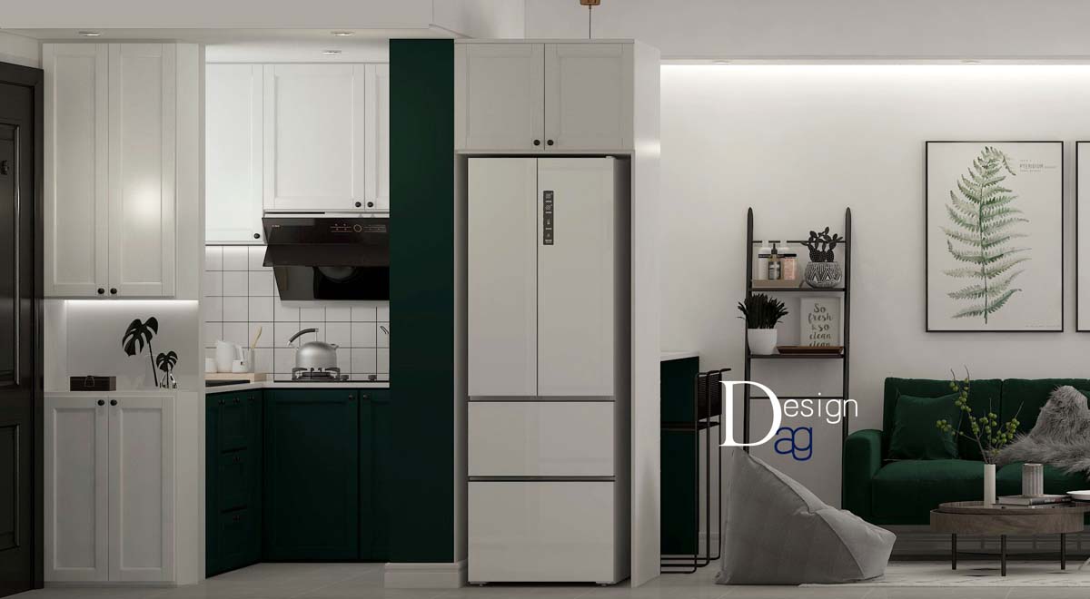 廚房+客廳效果圖