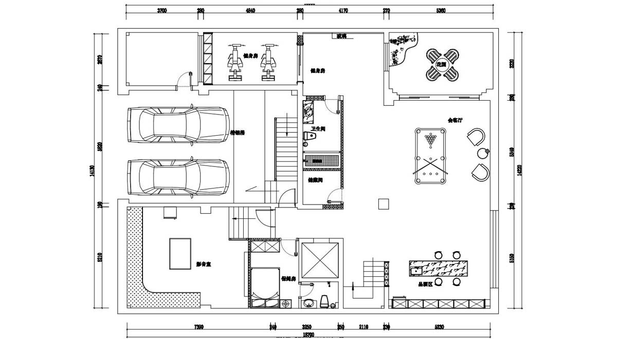 地下室平面設(shè)計(jì)圖