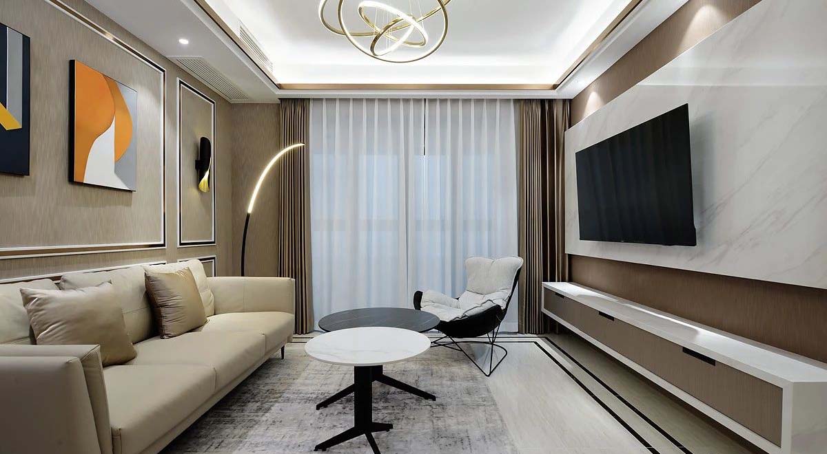 客廳實(shí)景效果圖4