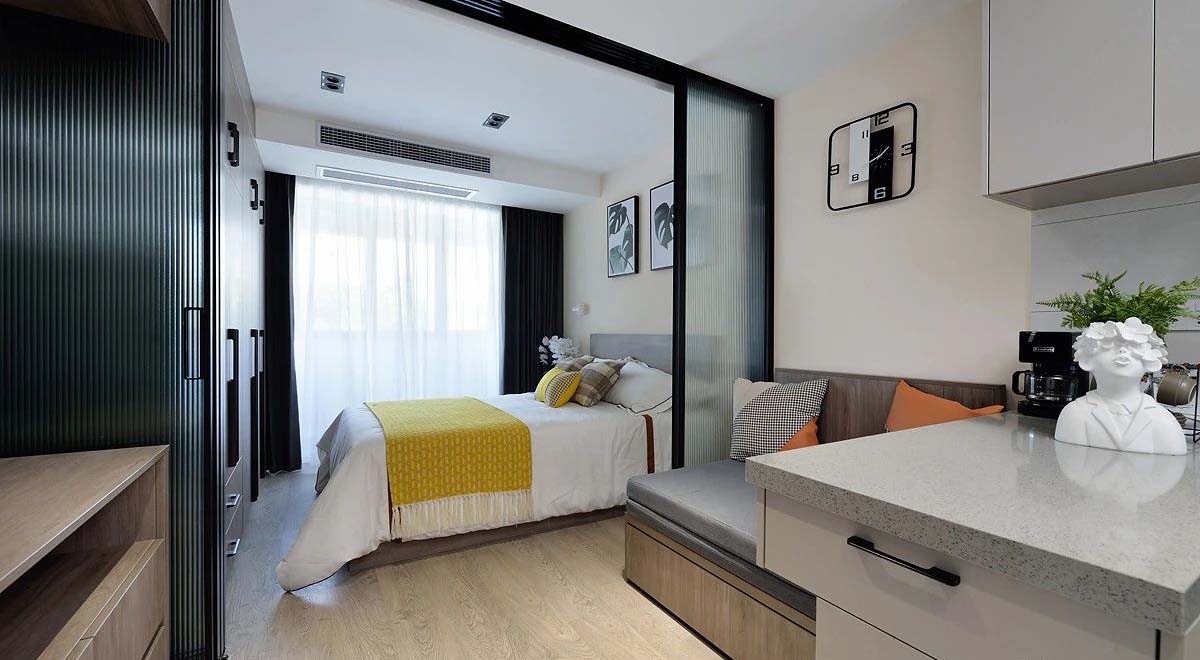 臥室實景效果圖.客廳視角