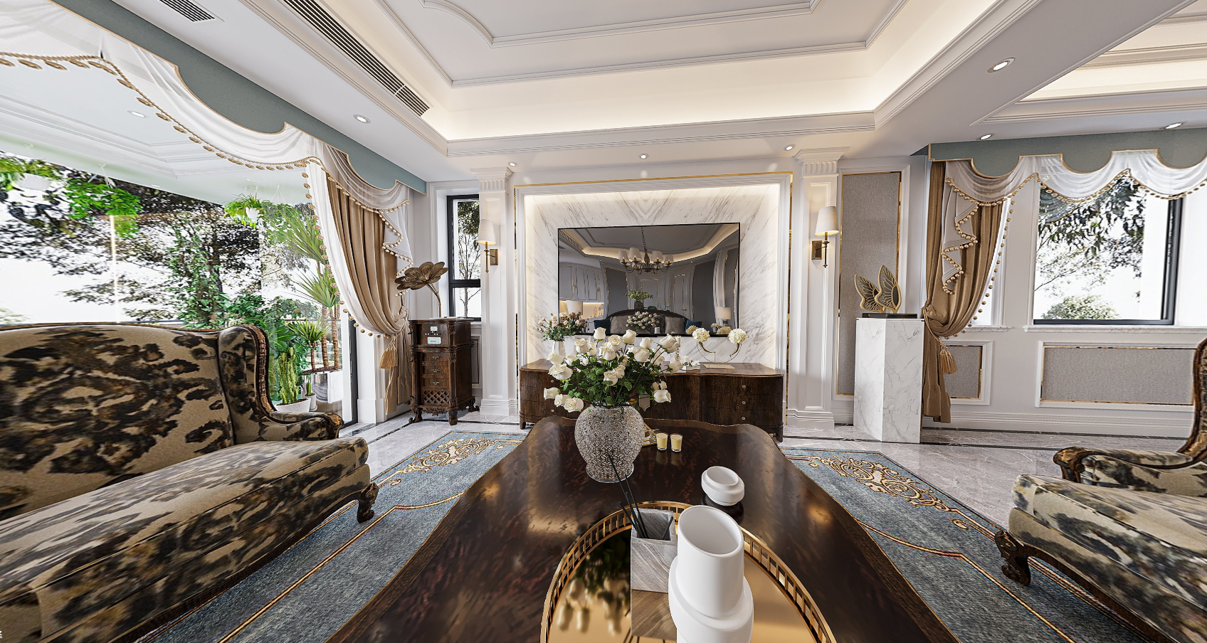 200㎡ ｜ 美式別墅全景圖